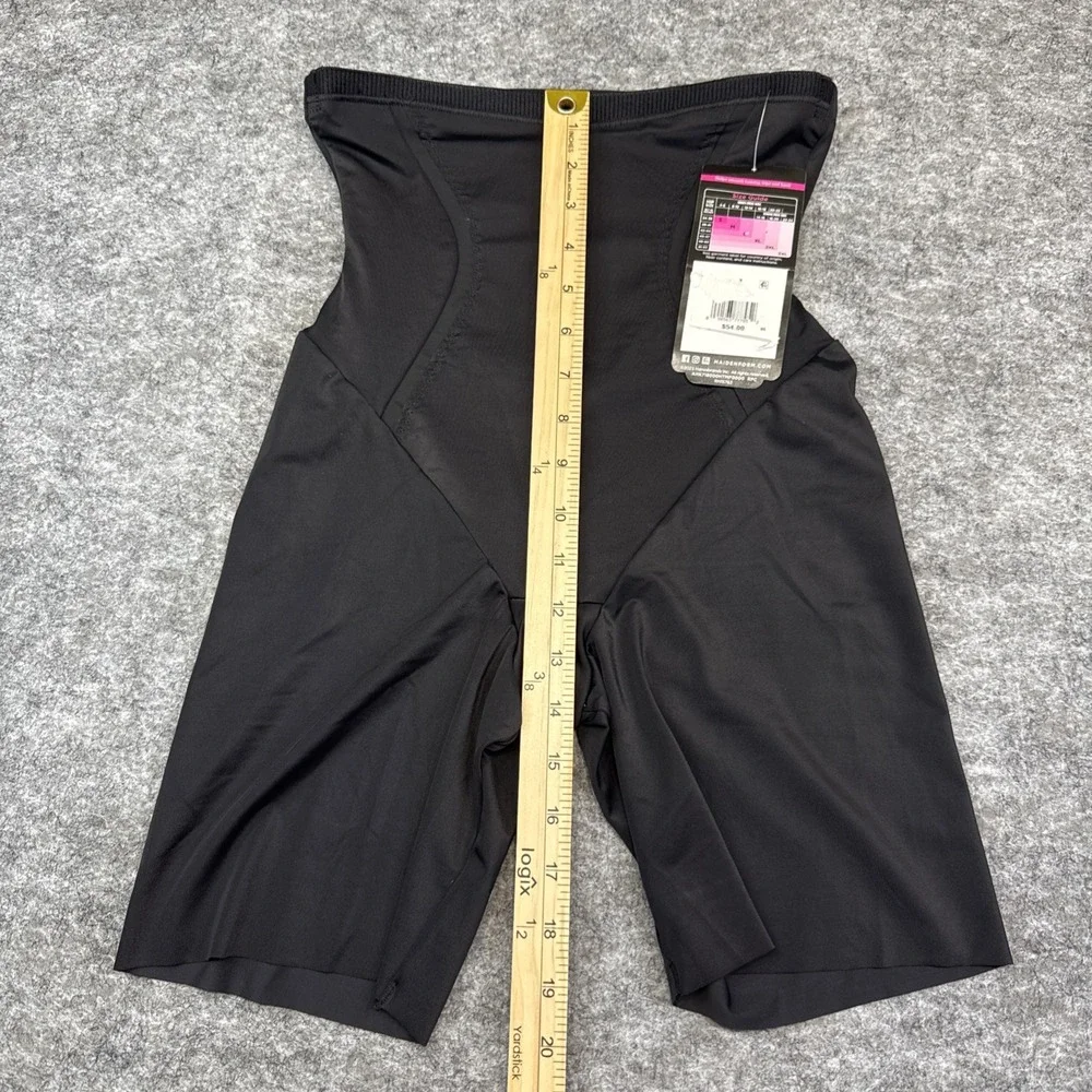 NWT Maidenform Firm Foundations High Waist Thigh‎ Slimmer shapewear black medium